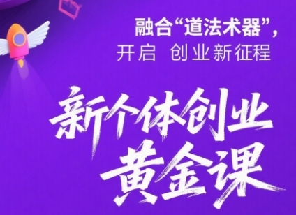 新个体创业黄金课：道法术器四维抢占2025红利-网创副业教程