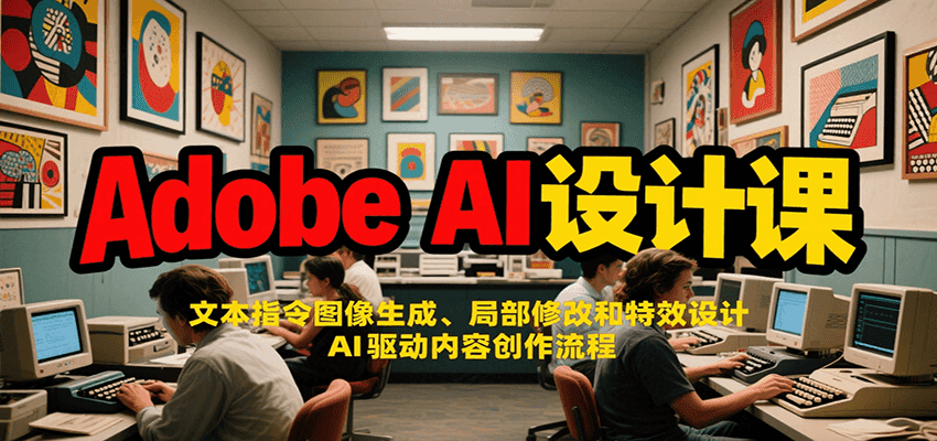 Adobe AI设计课：文本指令图像生成、局部修改和特效设计，AI驱动内容创作流程-网创副业教程