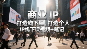 商业IP打造线下课，打造个人 IP线下课视频+笔记-网创副业教程