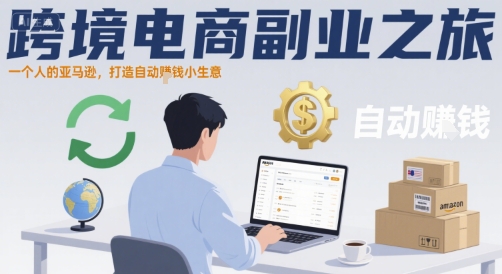 跨境电商副业之旅，一个人的亚马逊，打造自动賺钱小生意-网创副业教程