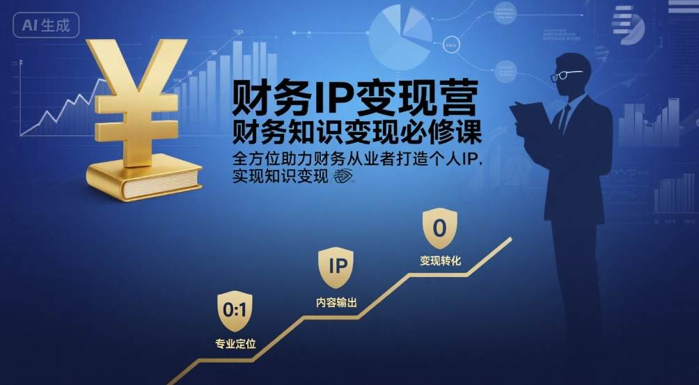 财务IP变现营，财务知识变现必修课，全方位助力财务从业者打造个人IP，实现知识变现-网创副业教程