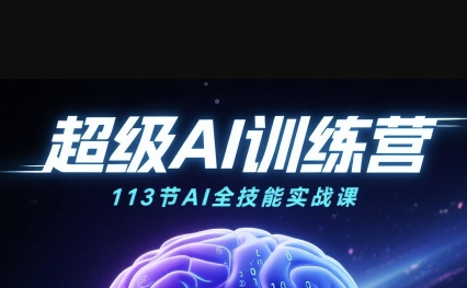 超级AI视频:绘画、带货、职场全场景113节通关课,解锁AI无限可能,开启精彩AI之旅-网创副业教程