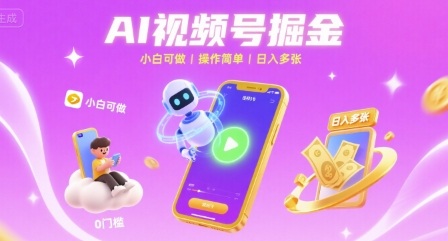 AI视频号掘金 小白可做 操作简单 日入多张-网创副业教程