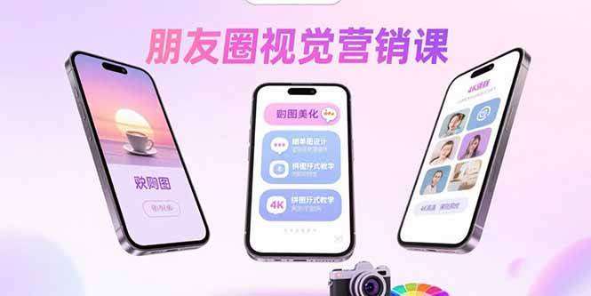 (15866期)朋友圈视觉营销课:问候图美化,晒单图设计,拼图玩法教学-网创副业教程