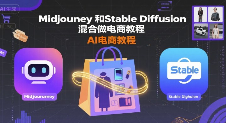 Midjourney和Stable Diffusion混合做电商教程-ai电商教程-网创副业教程